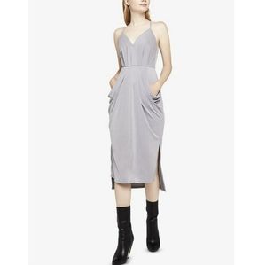 BCBGeneration Della light gray midi dress size S